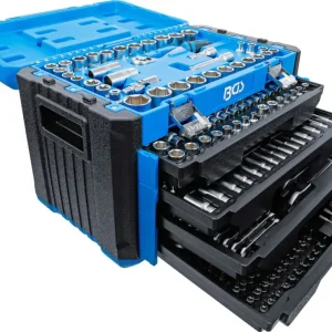 BGS 74000 Dopsleutelset zeskant 6,3 mm (1/4") / 10 mm (3/8") / 12,5 mm (1/2") metrisch en inches 300-delig Nieuw