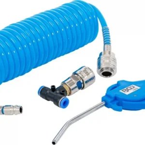 BGS 74253 Pneumatisch Blaaspistool met perslucht-spiraalslang en T-connector Dagaanbieding