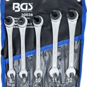 Direct Beschikbaar BGS 30836 Ratelring-steeksleutelset open 5-delig