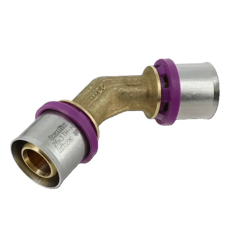 Snelle Levering Bonfix 2004720 Alu-pers kniekoppeling 45° 26 x 26 mm